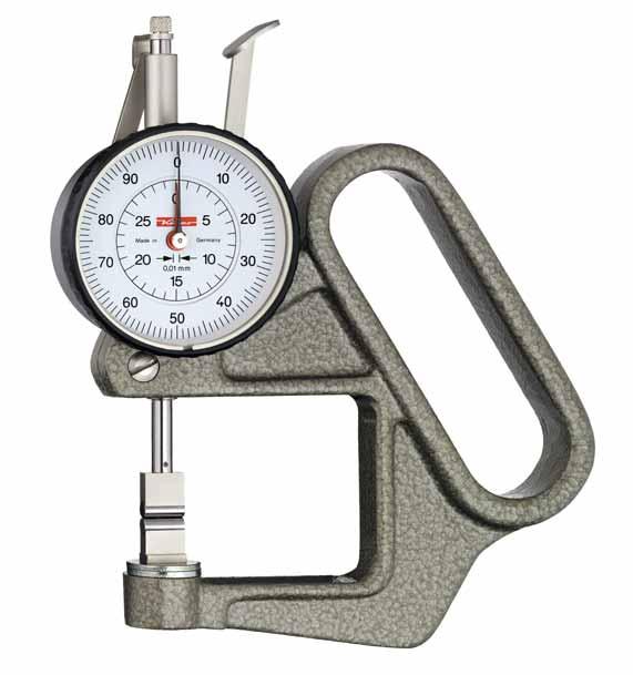 Corrugation Dial Thickness Gauge J 50/3 WP to EN 494 This handy Dial Thickness Gauge is used exclusively to measure the thickness of fibre - cement profiled sheet and other corrugated plates or irons.