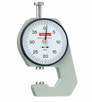 Pocket Dial Thickness Gauge KZ 15 Pocket Dial Thickness Gauge JZ 15 The Pocket Dial Thickness Gauge KZ 15 is supplied with flat contact points 6.35 mm Ø if no other form of contact points is ordered.