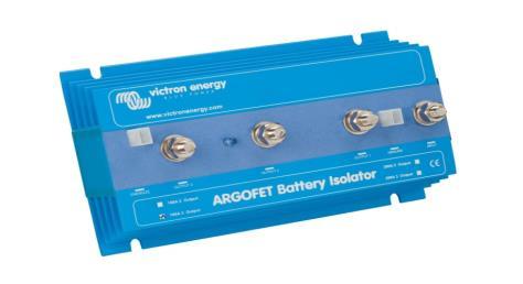 The Argo battery isolators feature a low voltage drop thanks to the use of Shotky diodes: at low current
