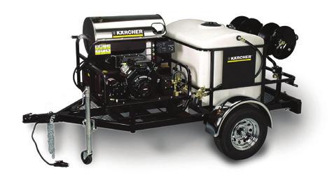 Trailer Systems Customized Mobile Packages TRK-6000 TRK-3500 Kärcher has made customizing a mobile wash system for on-site cleaning as easy as 1-2-3: Step 1: Choose from two rugged trailers the