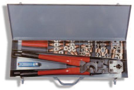 8 AWG through 4/0 95728 1 Metal tool chest 1 Cable cutter - maximum 350 MCM 95714 1 Smart blade cable stripper 95721 5 2/0 positive straight battery terminals 95609 5 2/0 negative straight battery