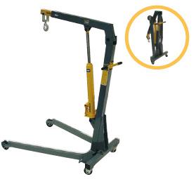 PAGE 6 Foldable engine Crane This 1 ton foldable crane constructed from heavy-gauge, welded square tubular steel, includes the following features: *Hold-to-run control safety system *Nylon wheels *