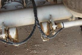 is installed on the truck tractor, and the main line of the following