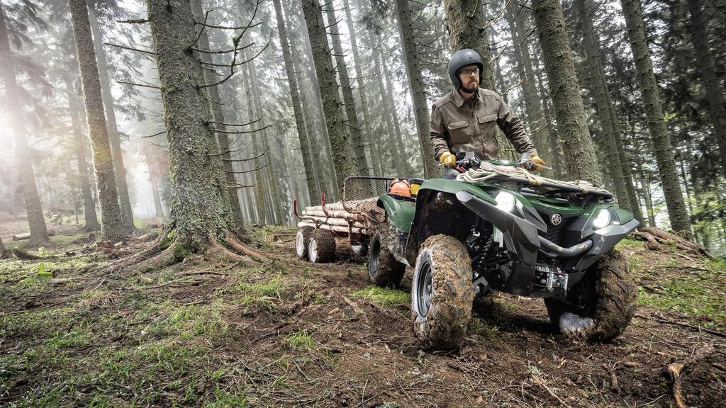 The beauty of work. Yamaha's rugged Grizzly 700 has earned a solid reputation for being the world's toughest ATV.