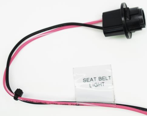 The seat belt light is an indicator found close the center of the dash. This light will activate when the ignition switch is tuned to the ON position.