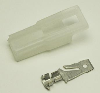 A mating connector and terminal have been supplied in the parts kit to allow you to add a connector to the factory wire coming from the under hood light.