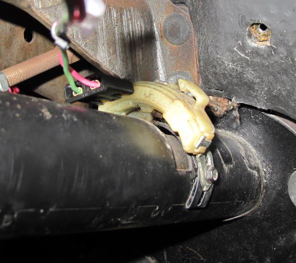 This connection will need to be lengthened and routed to the shifter.
