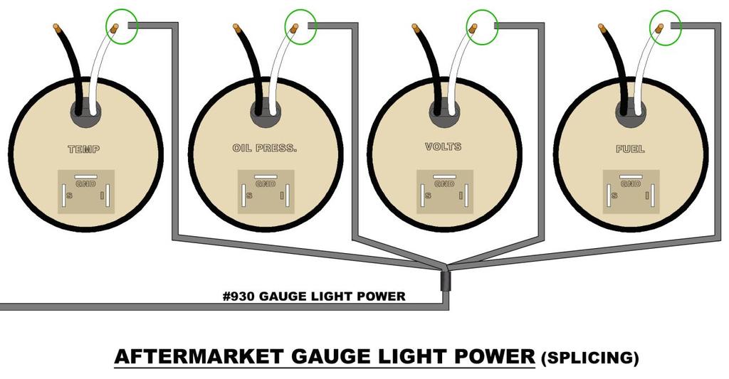 light tab found on gauges with LED backlighting.
