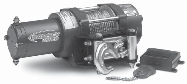 Ramsey Winch Company OWNER S MANUAL BADGER Electric Winch Model BADGER 2500 W/Wireless Remote Control Note: Fairlead does not attach directly to winch.