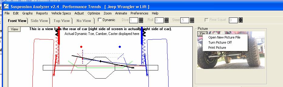 If you are doing Y Axis is Dive/Roll type of graph and click on a graph line, the cursor is now drawn horizontally.