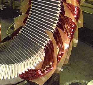 Current Technology: Induction Motors Distributed stator lamination slots and winding Stator