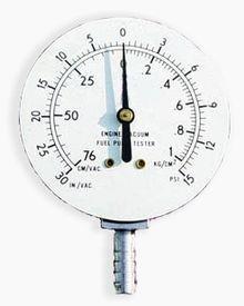 Instruments used to measure and display pressure in an integral unit are called pressure gauges.