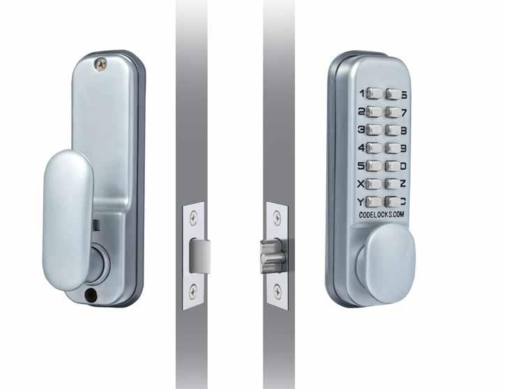 Digital Mechanical Lock - Medium Duty Digital Mechanical Lock - Light Duty Digital lock for doors subject to a medium frequency of careless use. Available in satin chrome plate finish.