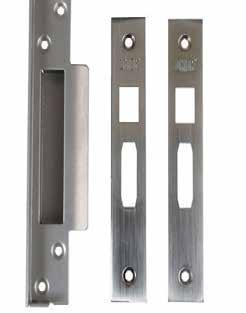 Available in 60mm backset. Available in satin stainless steel finish. Available with square or radius forend. Rebate kits available.