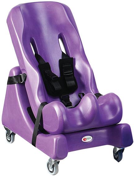 In addition to ensuring the proper positioning for each child, the kit includes four swivel casters, so children may be moved from room to room without having to change their seating position.