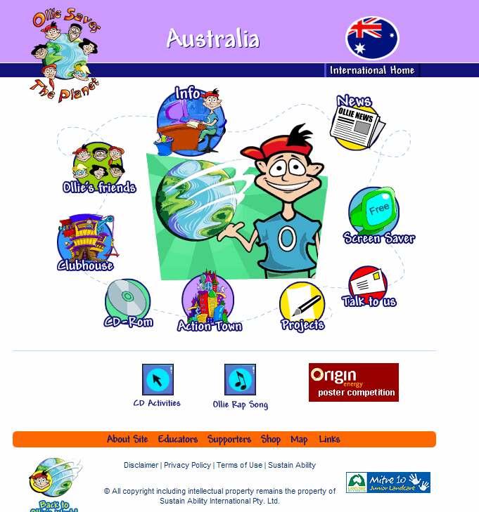 Kids Education - Ollie Saves The Planet Activities Information screens Educators resources Understand