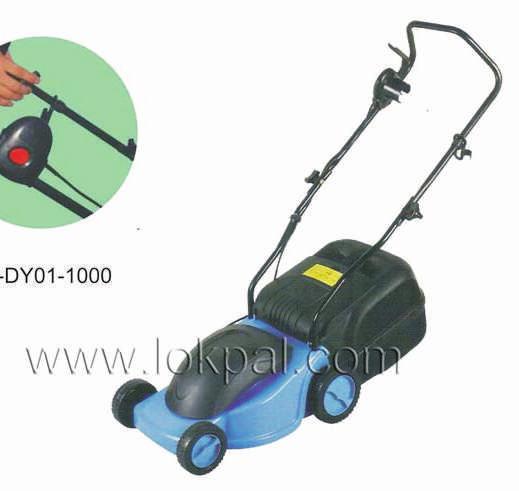 ELECTRIC LAWNMOWER Folding push handle can be folded down so mower can be stored in less space. Easy starting High-Quality motor and well designed switch make the lawnmower safe and reliable.