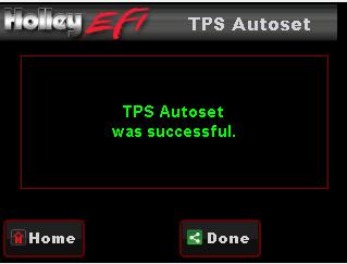 Position Sensor (TPS). The TPS Autoset function is found under the WIZARDS choice under the HOME SCREEN.