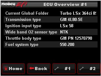 30.1 File Choose FILE from the HOME screen to access ECU and 3.5 touch screen information. This is also where ECU logging and Global Folder (calibration file) transfer menus are located. 30.1.1 ECU