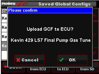 throttle body type, fuel system type, and ECU firmware version. Note that this menu is view only no information can be changed.