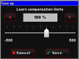 The LEARN COMPENSATION LIMIT is a parameter that ECU is allowed to work within when making changes to the fuel map based upon CLOSED LOOP operation.