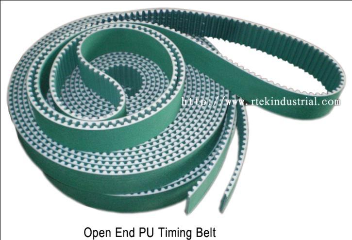 Open-ended PU timing belt 1.