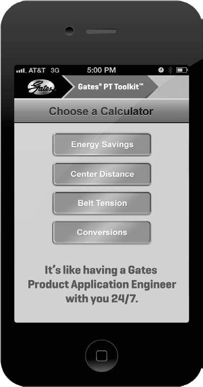 com/ptcasestudies PT Toolkit App - The PT Toolkit app bundles together some of the most commonly-referenced power transmission calculations for quick and easy access.