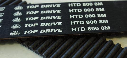 TOP DRIVE - HTD - CHD Performance index TOP DRIVE HTD belt is an evolution of standard positive drive belts. The tooth shape is the HTD profile according to ISO 13050.