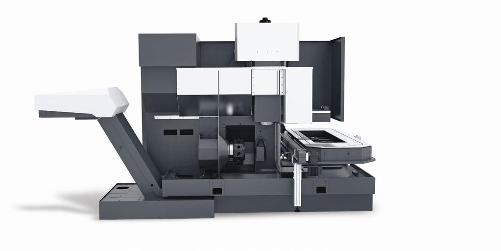 direction PRISMATIC CONVEYOR FOR WORKPIECES UP TO ø 280 mm + 5-second chip-to-chip time thanks to dual-track