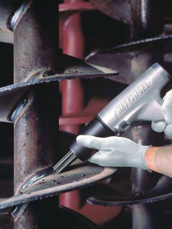 NEEDLE SCALER JET CHISEL JET CHISEL Powerful scaling with multiple needles SCALING Features Quickly and efficiently removes weld slag, rust, paint and scale from most surfaces.