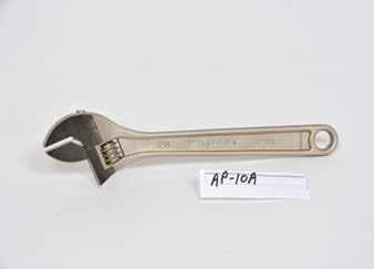 AP-10A ADJUSTABLE WRENCH Chrome Finish Length Maximum Jaw Head Thickness Opening List Price Sales Price AP-4A 4 1 2 11 32 $26.85 $10.05 AP-6A 6 3 4 7 16 $27.70 $10.40 AP-8A 8 1 1 2 $29.15 $10.
