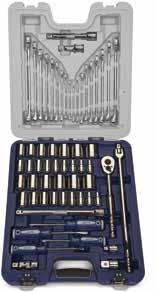 55 61 PIECE 1/2" DRIVE SOCKET & TOOL SET 6 Point Rugged-Case-System Tool Set, SAE and Metric List Price Sales Price 50617 61 Piece
