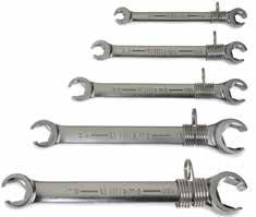 only one hand Tethering device attached to handle BS-62 BS-63B TOOLS@HEIGHT DOUBLE HEAD FLARE NUT WRENCH SET Chrome Satin Finish, 6 Point, SAE Fed. Spec.: ANSI B107.