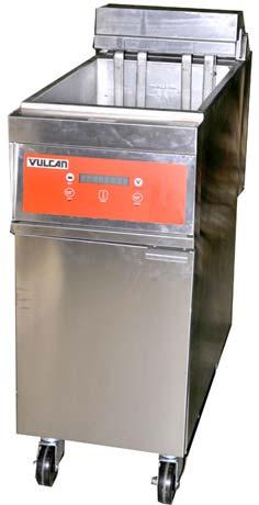 Executive Summary Vulcan s ER50D electric fryer features low watt density ribbon elements with a rated input of 17.0 kw.