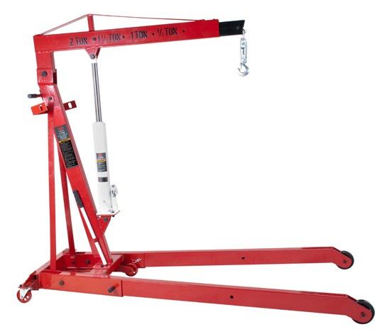ENGINE CRANE The hydraulic long ram is equipped with a patented built-in by-pass