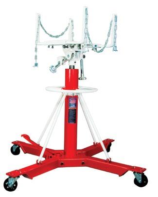 TELESCOPIC TRANSMISSION JACKS Chrome-plated rams maximize its high reach operated by a user-friendly foot pedal (except BH7000) Extra-wide base lowers center of gravity and promotes stability