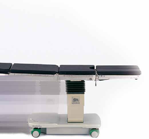 turning on the spot, activated by three-way pedal Floor pan for hygienic sealing of the underside of