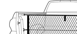 3. Installation of Cargo Net with Rail - Rear (a) Locate attachment points at the rear corner of the bed (Fig 3-1). (b) Remove rear Accessory Rail end cap. Fig.