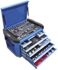 Drawers Featuring 405mm Depth All Sockets, Socket Accessories and ROE Spanners come in Hi Density Foam Tool Storage System ROE   Spanner 12" Alloy Hacksaw 8m Metric Tape Measure 6pc Mini Screwdriver