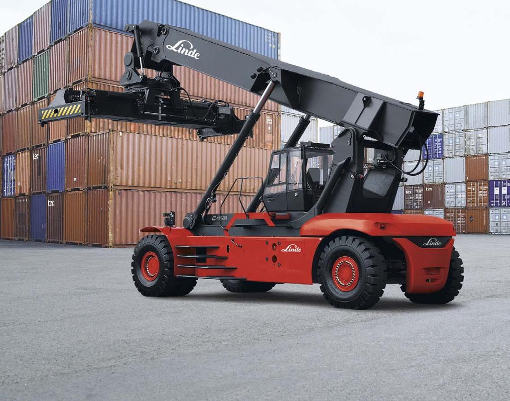 Laden Container Handler Reachstacker Capacity 000 to 000 kg C TL C CH SERIES 7 Safety On-board microprocessors constantly measure load weight, boom angle and extension; immediately responding to