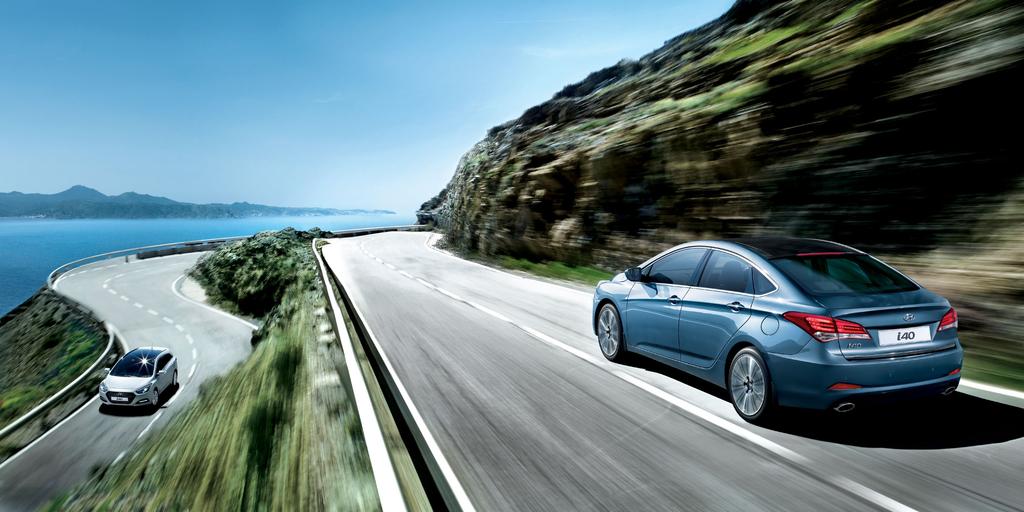 EXHILARATING AND RELAXING, ALL IN PERFECT HARMONY The i40 is the perfect companion on the road.