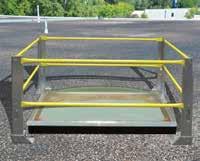Bases galvanized to resist corrosion. Rails available in galvanized (shown) or powder coated finishes.