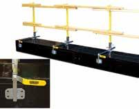The premier leading edge rail protection system with heavy-duty steel clamps, stanchions and snap on