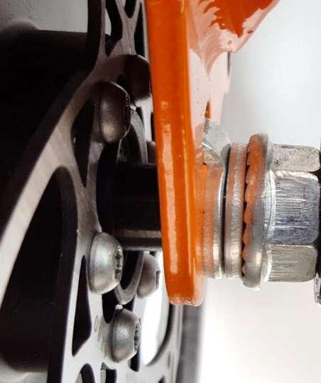 If the black wire, which runs from the front motor to the back of the trike is too short and therefore prevents the fork