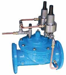 . The pre-open function eliminates the surge during pump abrupt stoppage.. The valve releases excessive system pressure.