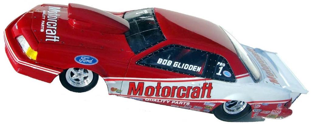 Right On Replicas, LLC Step-by-Step Review 20150109* Motorcraft T-Bird Pro-Stock 1:25 Scale Revell Model Kit #85-4098 Review Bob Glidden is an American drag racer who first retired from Pro Stock