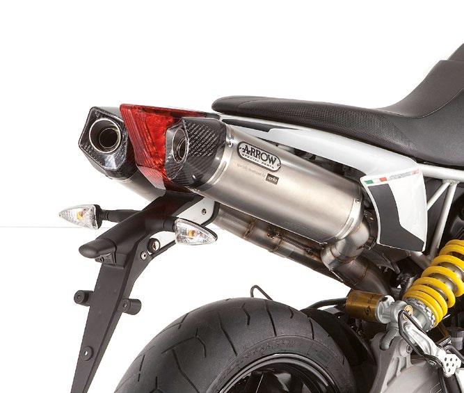 DORSODURO 1200 ABS APRILIA BY ARROW HOMOLOGATED SLIP-ON EXHAUST KIT cod. 899443 cod. 899813 Titanium silencers with carbon end-caps and steel headers.