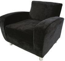 Loveseat - Black Suede A-3 Uptown Chair- Black Suede