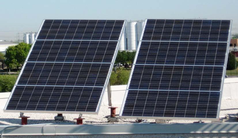 output Solar energy - 1KW 8 panels on building