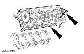 For additional information, refer to Cylinder Heads 4.6L in the Removal portion of this section. CAUTION: The use of sealing aids (aviation cement, copper spray, and glue) is not permitted.